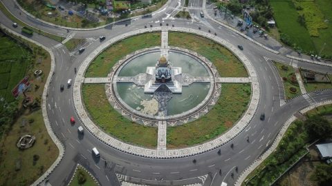 Lokasi Sirkuit Mandalika: Tugu Giri Menang Square (TGMS) di Gerung, Lombok Barat, NTB. Foto: ANTARA