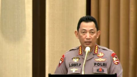 Kapolri Jenderal Listyo Sigit Prabowo di Acara Penyampaian Hasil Evaluasi dan Penghargaan Pelayanan Publik Lingkup Polres/Polresta/Polrestabes/Polres Metro Tahun 2020. Foto: Youtube/KemenPANRB