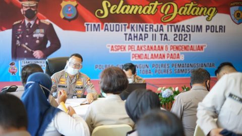 Audit Kinerja Itwasum Polri Tahap II TA 2021. Foto: Dok. Humas Polres Simalungun.