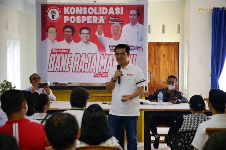 Bane Raja Manalu saat berada di Acara Pospera Kota Pematang Siantar dan Kabupaten Simalungun. Foto: Istimewa.