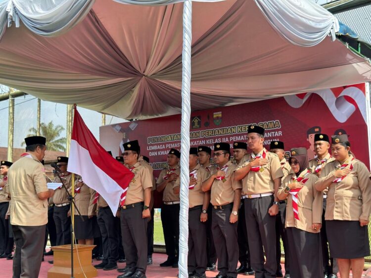 Lapas Kelas IIA Pematangsiantar dan Kwartir Cabang Kabupaten Simalungun. Foto: Istimewa.