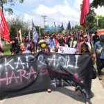 Aksi Unjukrasa Aliansi Masyarakan Adat dan Mahasiswa (AMMA). Foto: Istimewa.