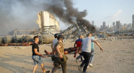Foto: Ledakan di Beirut, Libanon (AP/Hussein Malla)