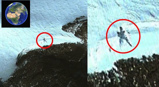 Sosok Misterius Setinggi 20 Meter Muncul dari Kutub Tertangkap Kamera Google