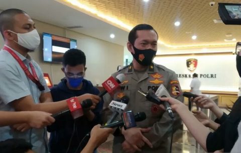 Kepala Biro Penerangan Masyarakat Polri Brigjen Pol Awi Setiyono di Kantor Bareskrim Polri, Jakarta. (MSC)