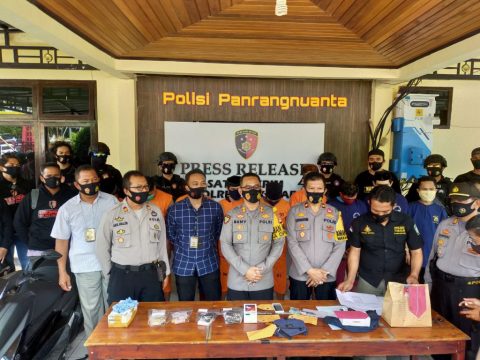 Polres Takalar Konferensi Pers pengungkapan 18 Kasus. MSC