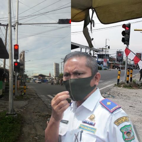 Foto: Kadis Perhubungan Kota Pematangsiantar Esron Sinaga. Traffic Light di Simpang dua. (Red)