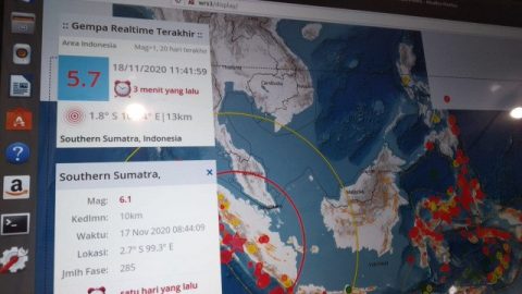 Ilustrasi Data Gempa. Foto: BPBD Padang.