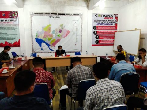 Pelaksanaan Rapat Koordinasi Pilkada Serentak 2020 di Kabupaten Simalungun. Foto: Polres Simalungun.
