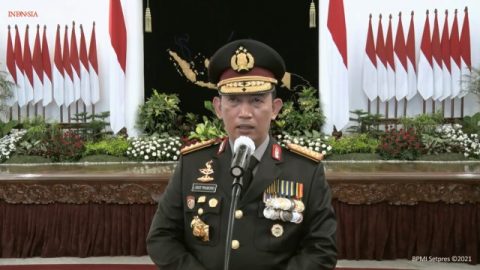 Jenderal Pol Listyo Sigit Prabowo memberikan keterangan usai dilantik sebagai Kapolri di Istana Negara, Jakarta, Rabu (27/1). Foto: Youtube/Sektretariat Presiden