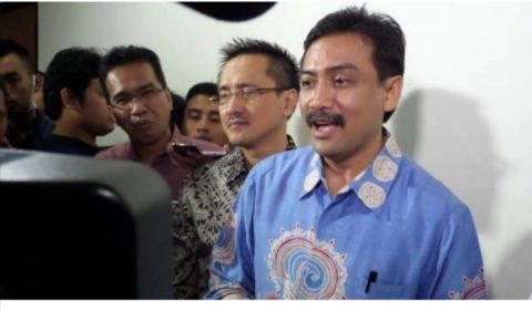 Andi Mallarangeng di Pengadilan Tipikor, Senin (24/3/2014). (Suara.com/Bowo Raharjo)