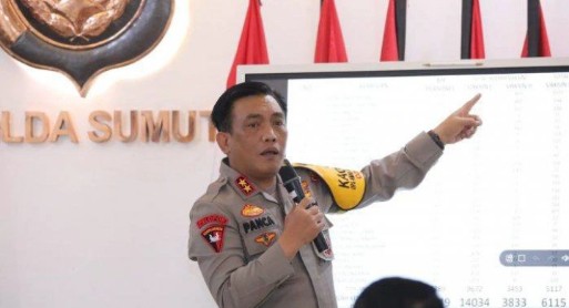 Penanggung Jawab I Program Prioritas Utama Kapolri, yang Sekaligus Kapolda Sumut Irjen Panca Putra Simanjuntak memastikan situasi kamtibmas di Sumatera Utara cukup kondusif pasca kejadian ledakan bom di Makassar, Minggu (28/3/2021).