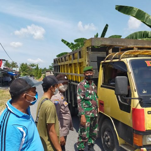 Pos Penyekatan Polsek Tanjung Beringgin. Foto: Humas Polres Serdang Bedagai.