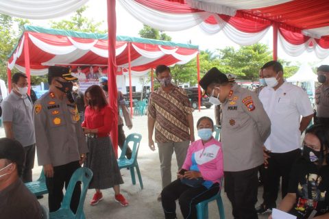 Kapolres Sergai saat menerima kunjungan Kapolda Sumut di Mako Polres Serdang Bedagai. Foto: Humas Polres Sergai.
