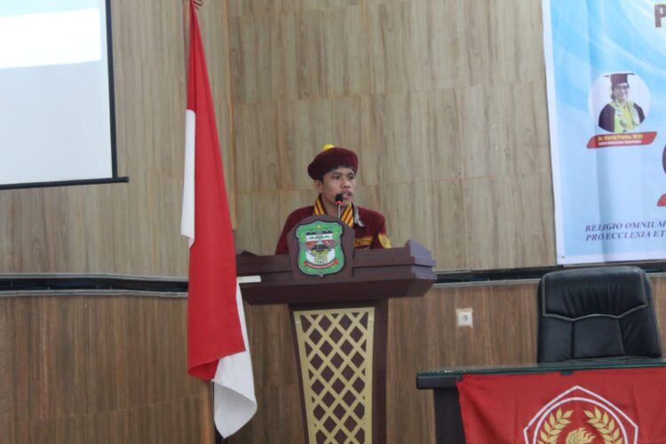 Edis Galingging, selaku Ketua Presidium PMKRI Cabang Pematangsiantar Periode 2021-2022. Foto: Dok. Edis