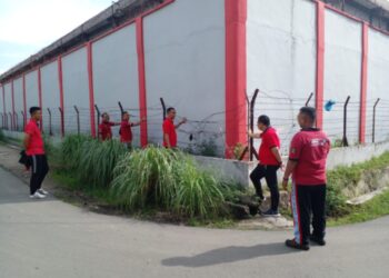 Lapas Tebing Tinggi cek kondisi Kawat Berdiri. Foto: Humas Lapas.