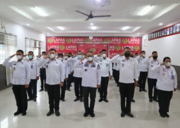 Apel Awal Tahun 2023, Lapas Tebing Tinggi Kanwilkumham Sumatera Utara. Foto: Humas Lapas Tebing Tinggi.