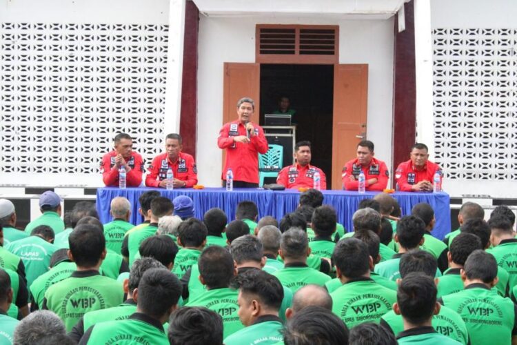 Sosialisasi Pemberhentian Asimilasi di Rumah bagi Warga Binaan Pemasyarakatan di Lapas Siborongborong. Foto: Istimewa.