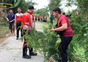 Lapas Narkotika Kelas IIA Pematang Siantar saat gotong royong bersama Masyarakat. Foto: Dok. Istimewa.