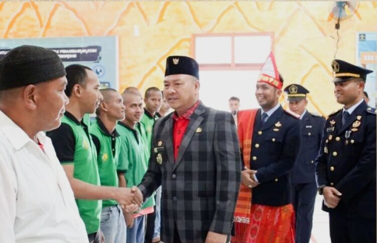 Pemberian Remisi Umum bagi Warga Binaan Pemasyarakatan Lapas Sibrong-borong. Foto: Istimewa.