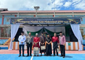 Perayaan Peringatan Maulid Nabi Muhammad Saw 1445H di Lapas Narkotika Kelas IIA Pematang Siantar. Foto: Dok. Istimewa.