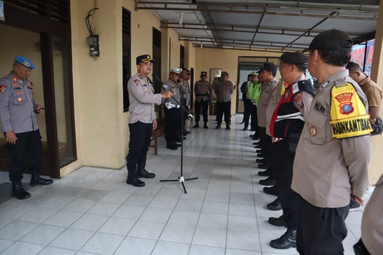 Polres Sergai saat Gelar Apel Patroli Gabungan OPS OMB. Foto: Dok. Istimewa.