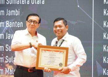 Kakanwilkumham Sumut saat menerima Predikat WBK Tahun 2023. Foto: Istimewa.