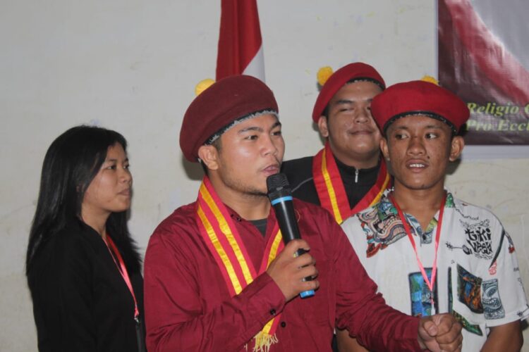 Johannes Sidabutar selaku Presidium Gerakan Kemasyarakatan (PGK) PMKRI Pematangsiantar Periode 2022-2024. Foto: Dok. PMKRI Pematang Siantar.