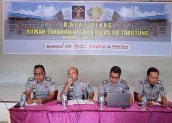 Rapat perdana Rutan Tarutung Tahun 2024. Foto: Dok. Istimewa.