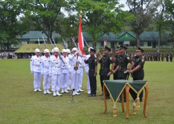 Pelantikan 141 Bintara PK TNI AD TA 2023 di Rindam I/BB. Foto: Tim Rindam I/BB.